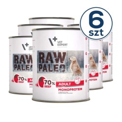 RAW PALEO ADULT DOG BEEF 6x800g - mokra karma dla psów dorosłych monoproteina z wołowiną