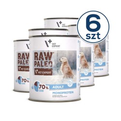 RAW PALEO ADULT DOG COD 6x800g - mokra karma dla psów dorosłych monoproteina z dorszem