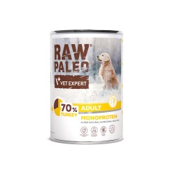 Raw Paleo Turkey Monoprotein Adult - mokra karma dla psów dorosłych z indykiem 400g. EDYCJA LIMITOWANA