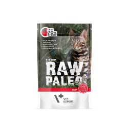 RAW PALEO karma mokra dla kociąt - wołowina (pakiet 12x 100g)