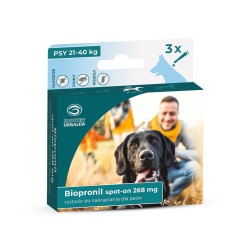 BIOPRONIL spot-on 268 mg - przeciw pchłom i kleszczom dla psa 21-40 kg