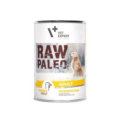 RAW PALEO karma mokra dla psów dorosłych - indyk (pakiet 12x 400g)