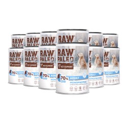 RAW PALEO ADULT DOG COD 12x400g - mokra karma dla psów dorosłych monoproteina z dorszem