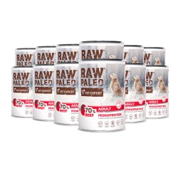 RAW PALEO ADULT DOG BEEF 12x400g - mokra karma dla psów dorosłych monoproteina z wołowiną