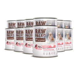 RAW PALEO ADULT DOG PORK 12x800g - mokra karma dla psów dorosłych monoproteina z wieprzowiną