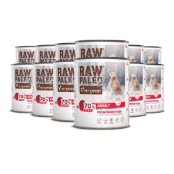 RAW PALEO ADULT DOG BEEF 12x800g - mokra karma dla psów dorosłych monoproteina z wołowiną