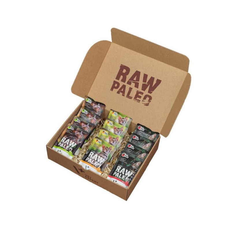 RAW PALEO karma mokra dla kociąt - mix smaków (pakiet 12x 100g)
