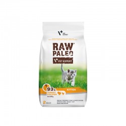 RAW PALEO Kitten – sucha karma z indykiem i kurczakiem dla kociąt 2 kg