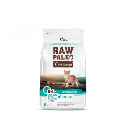 RAW PALEO – sucha karma z kurczakiem, tuńczykiem i łososiem dla kotów sterylizowanych 6 kg