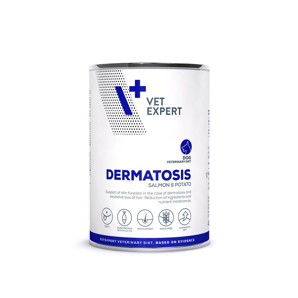 VET EXPERT DERMATOSIS DOG SALMON & POTATO 400g - mokra karma weterynaryjna dla psów