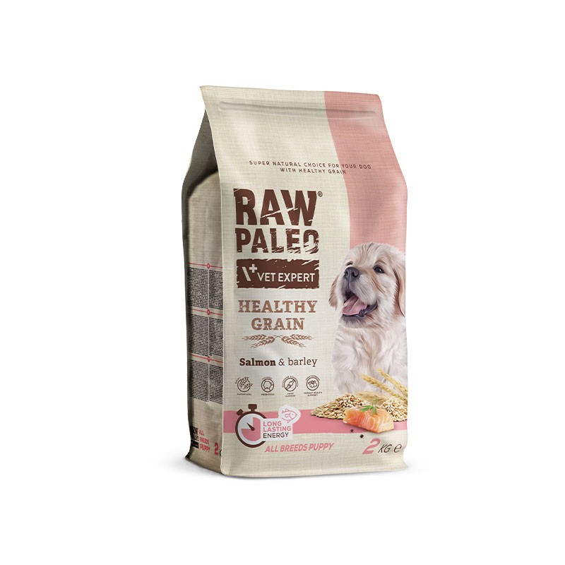 RAW PALEO HEALTHY GRAIN PUPPY SALMON - sucha karma z łososiem dla szczeniąt (Wielkość opakowania: 10kg)