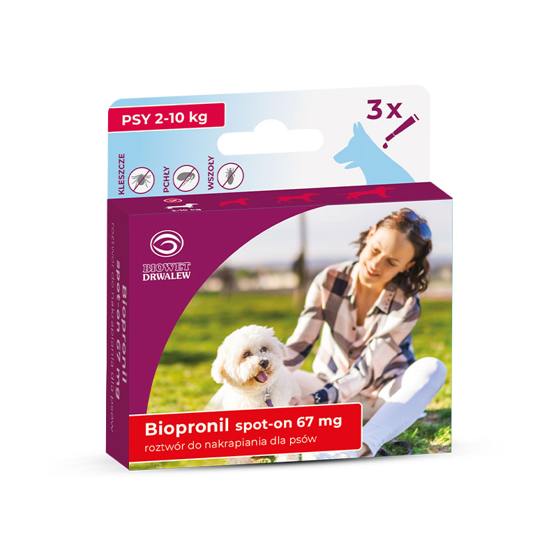 BIOPRONIL spot- przeciw pchłom i kleszczom dla psa  2-10 kg